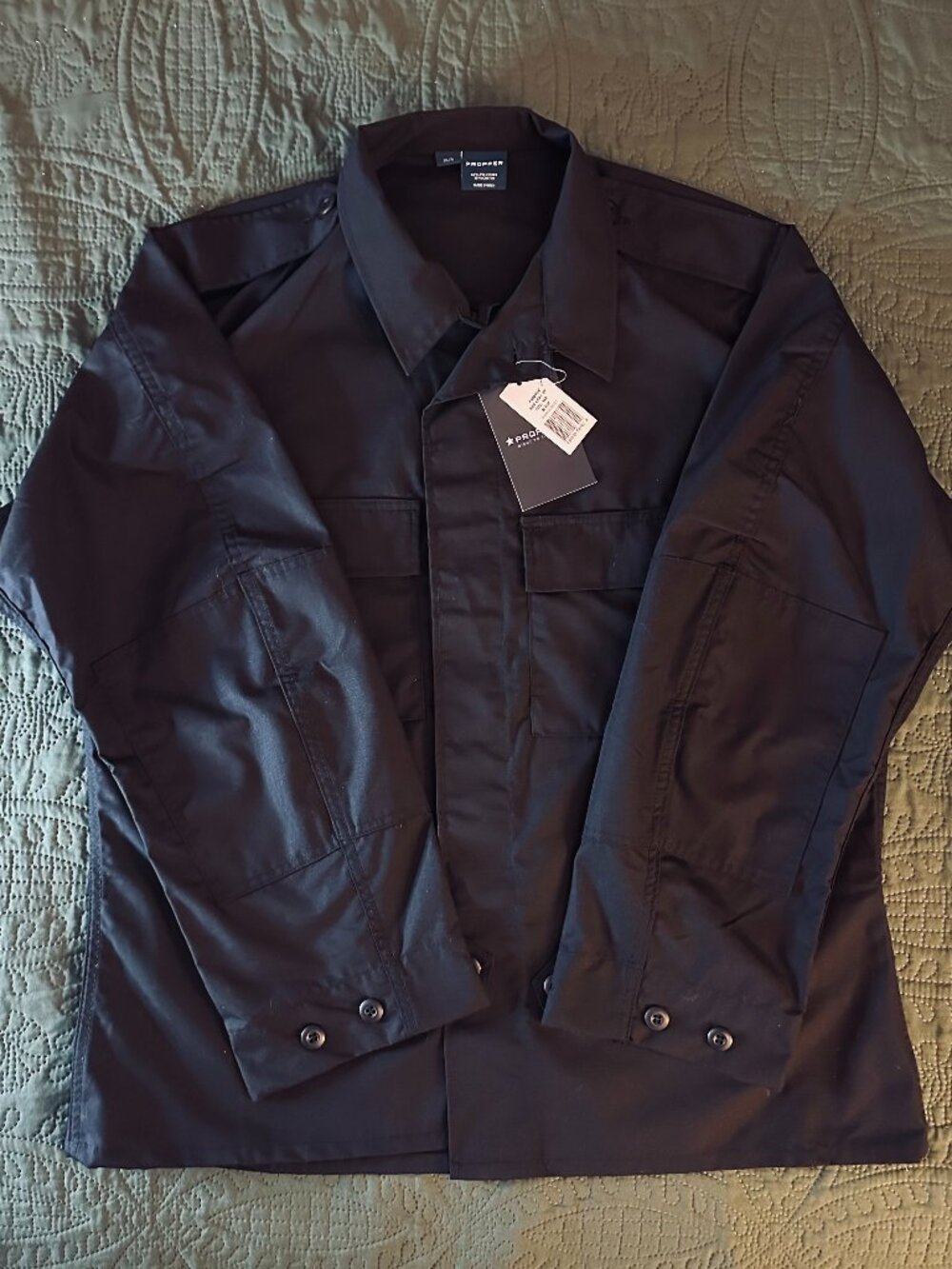 NWT Propper Black BDU Coat – Tactical Utility Jacket XL Regular